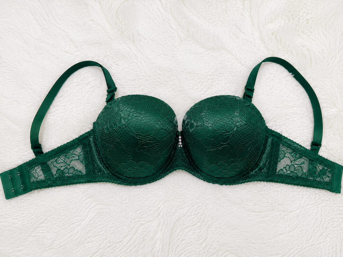Majestic Wine Satin-Lace Bra