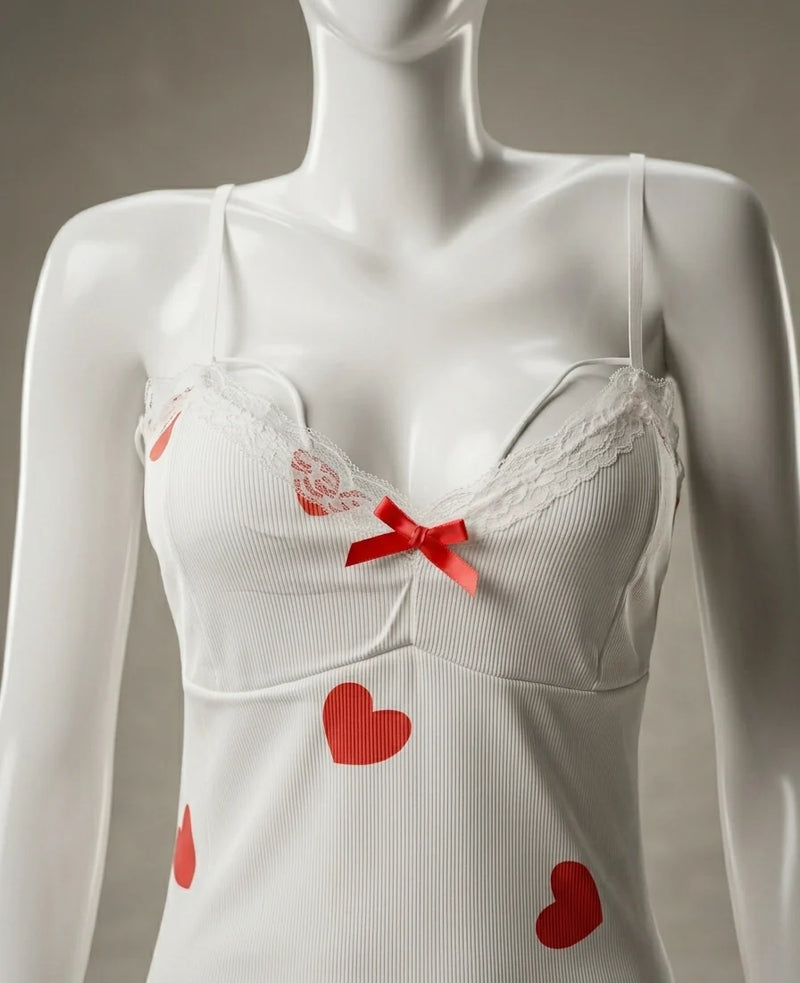 Amour Heart Print 3-Piece Nightwear Set