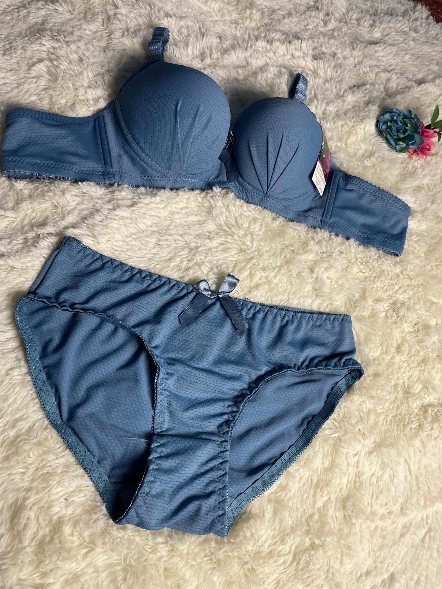 Blossom Pleat Bra Set