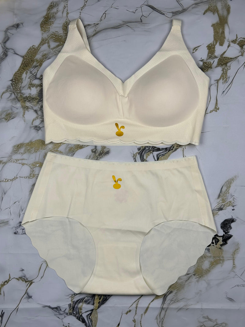 Seamless Comfort Bra & Panty Set – Premium Soft Fabric with Removable Pads